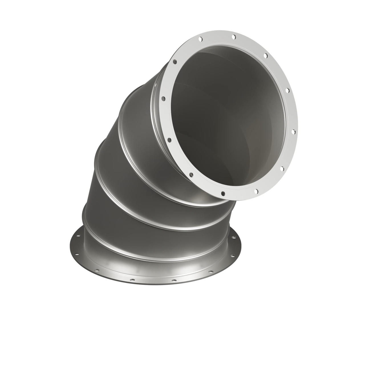 Tikungan Tersegmentasi 60° dengan Flensa